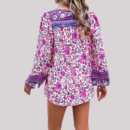Kate - Bohème Bluse mit Paisley Muster