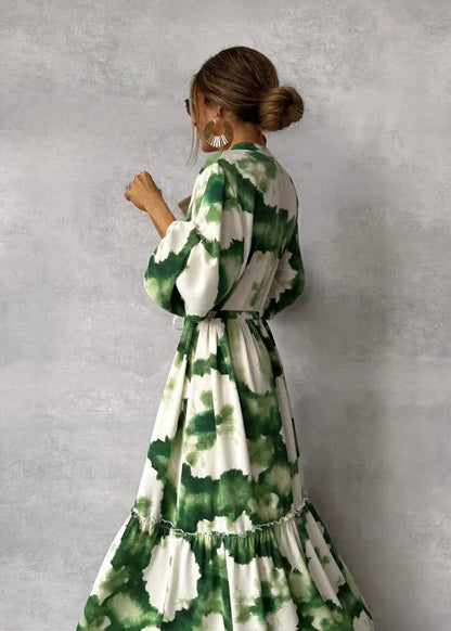 Thalia - kunstvoll bedrucktes Maxikleid für jeden Tag mit Stil