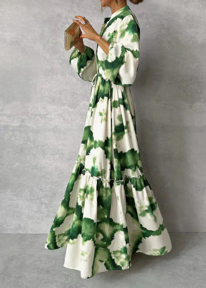 Thalia - kunstvoll bedrucktes Maxikleid für jeden Tag mit Stil