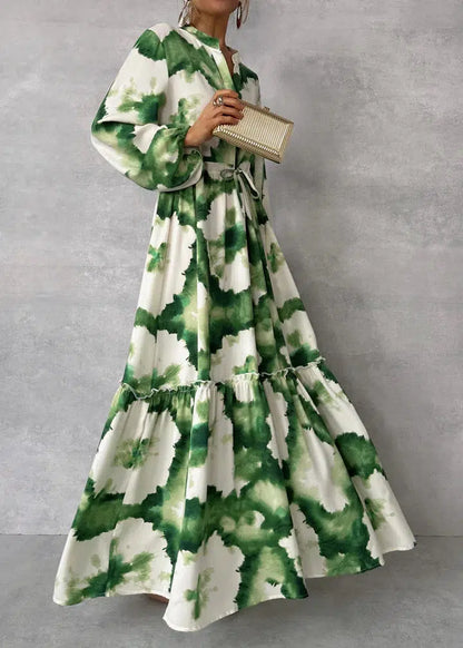 Thalia - kunstvoll bedrucktes Maxikleid für jeden Tag mit Stil
