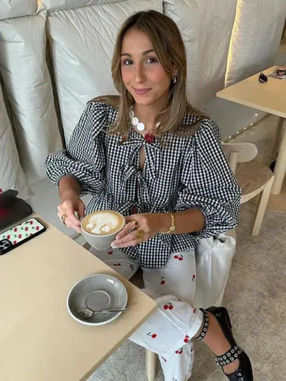 Caroline - Bluse mit Puffärmeln