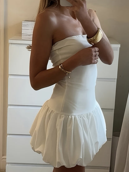 Anouk - Trägerloses Kleid mit Ballonrock