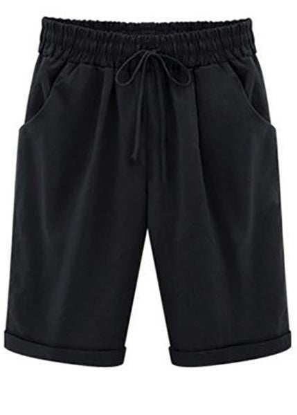 Nikki - Frauen lässig Sommer Urlaub lose Baumwolle Shorts Hosen mit Taschen und Kordelzug