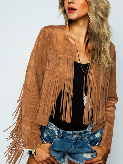 Tessa - Cowboyjacke im Boho-Chic aus Wildleder mit Fransen