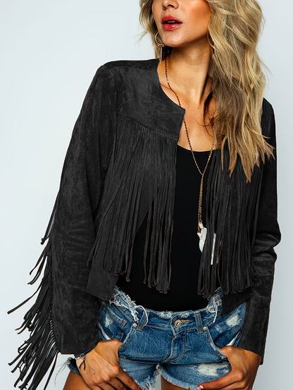 Tessa - Cowboyjacke im Boho-Chic aus Wildleder mit Fransen