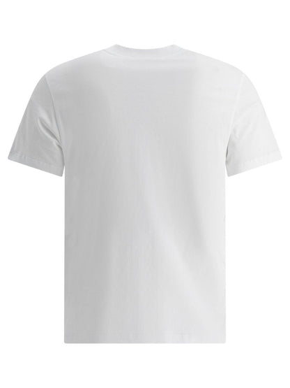 Ami Paris Weißes T-Shirt Unisex Kurzarm Hoher Ausschnitt