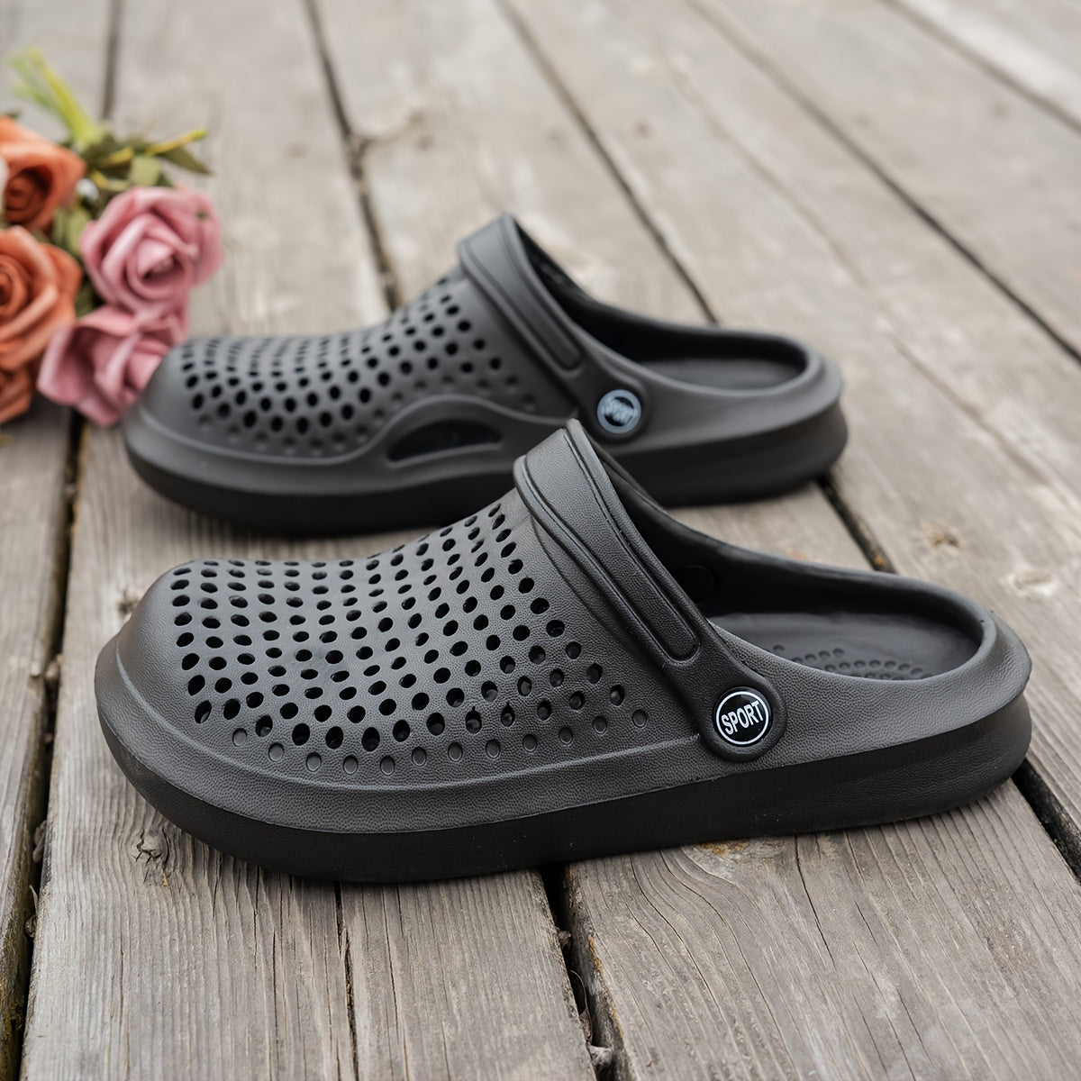Jasmine - Modische, bequeme, orthopädische EVA-Clogs mit dicker Sohle und atmungsaktiven Löchern