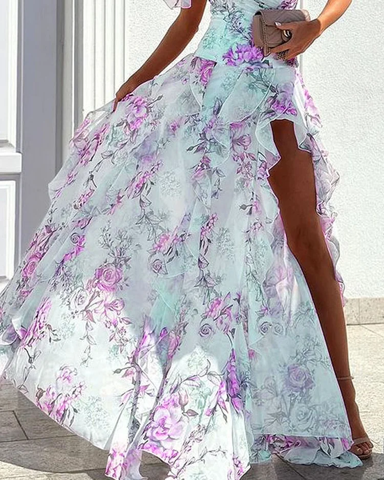 Ariana - elegant ein Schulter Druck Kleid