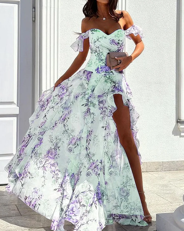 Ariana - elegant ein Schulter Druck Kleid