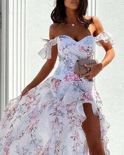 Ariana - elegant ein Schulter Druck Kleid