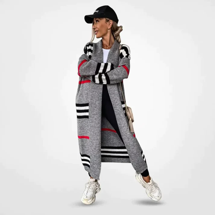 Chloe - lässige lange Strickjacke