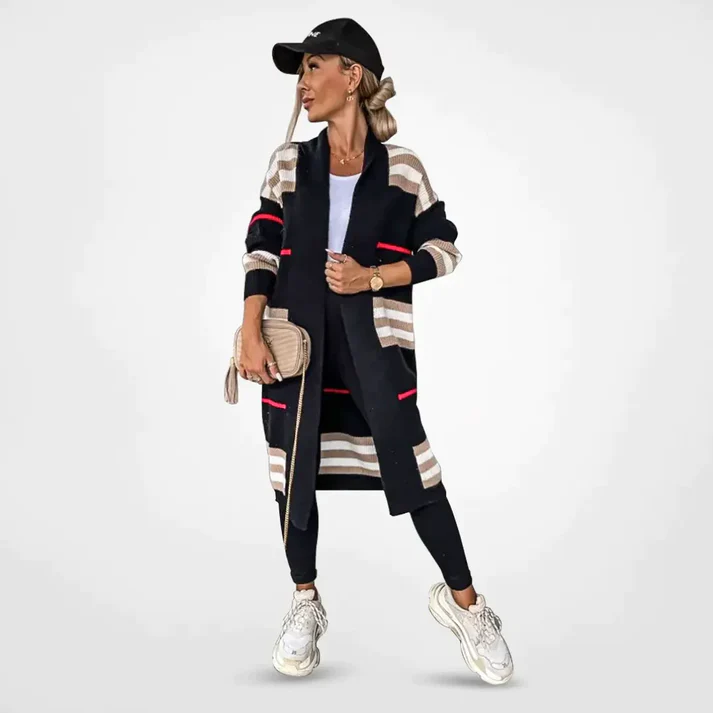 Chloe - lässige lange Strickjacke