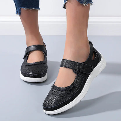 Sofiya - Orthopädische Komfort-Loafer aus weißem Leder für Frauen