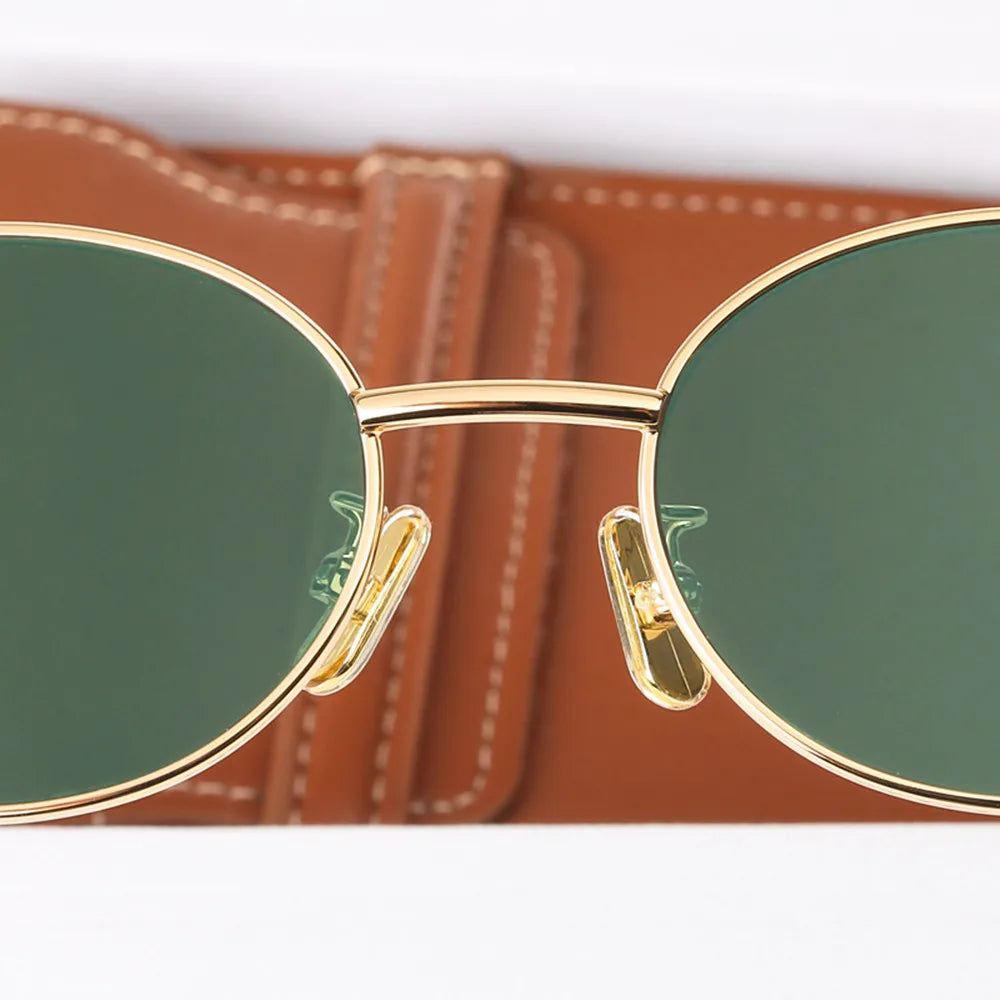 Emma - Runde schwarze Sonnenbrille