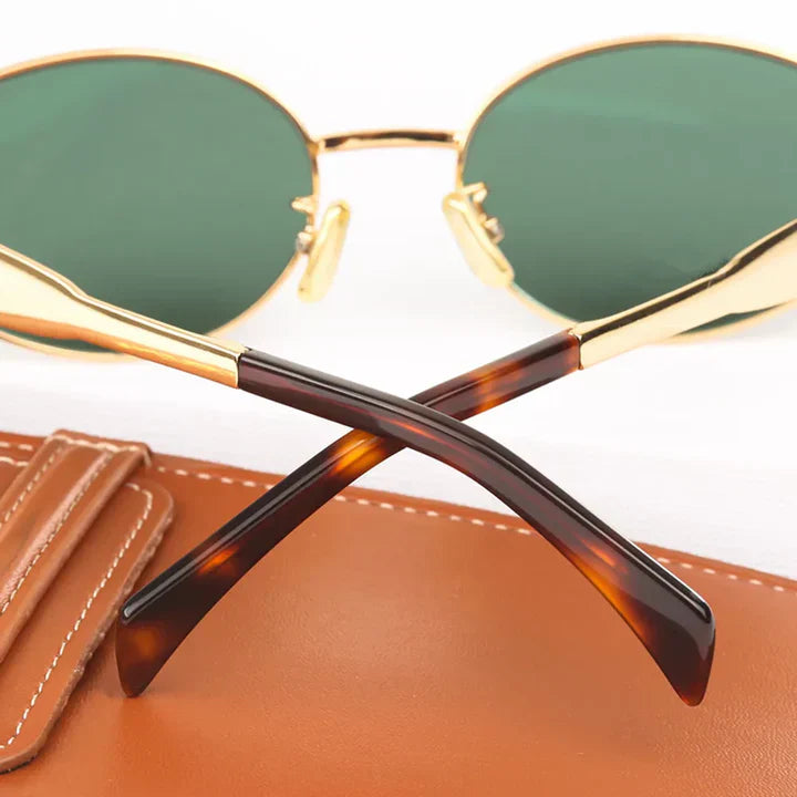 Emma - Runde schwarze Sonnenbrille