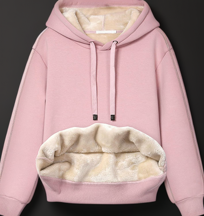 Dashina - Warmes Damen-Sweatshirt mit Sherpa-Fleece