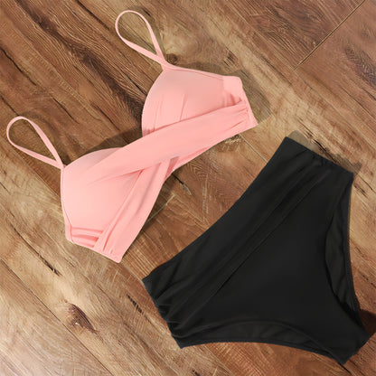 Avery - grüner schicker Bikini mit hoher Taille