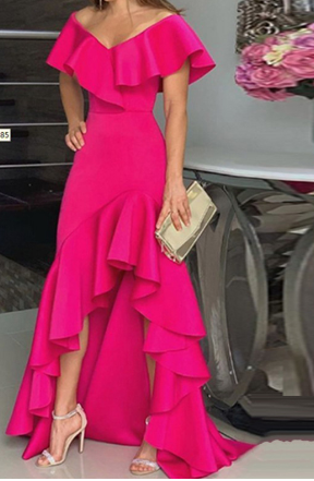 Leslie - modisches langes Midikleid