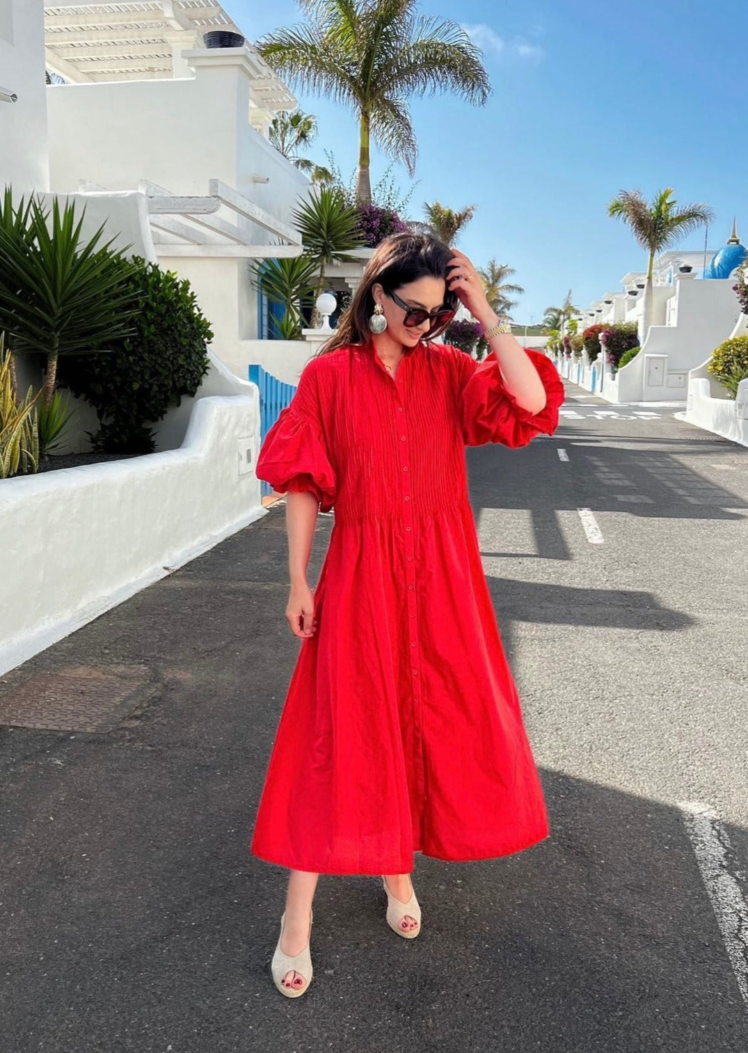 Delphine - bequemes Kleid mit kurzen Ärmeln