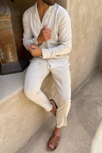 Liam - Herren Leinenhemd und Hosen Set