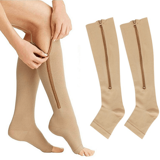 Selene - ortho Kompressions Socken Stützstrümpfe mit Reißverschluss