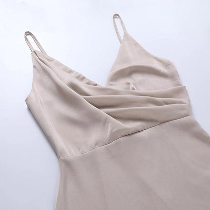 Ceri - Eleganter V-Ausschnitt Bodycon Maxi Jurk - Gracieus Lang Glamour