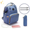 Mirabella Shopping 100001871 Blau / 65% RABATT Le Queen™ Wickeltasche mit USB-Ladegerät | Alles für Ihre Kinder zur Hand | Inkl. GRATIS 2x Haken + Etui im Wert von €20,-