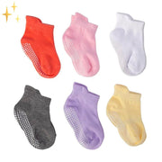 Mirabella Shopping 200001898 Warm Kleurenpakket (3+3 GRATIS) / 0 tot 1 jaar Soft&Safe™ Sixpack Anti-Slip Sokken | Je Kleintje Veiliger Laten Lopen En Rennen | 3 + 3 GRATIS