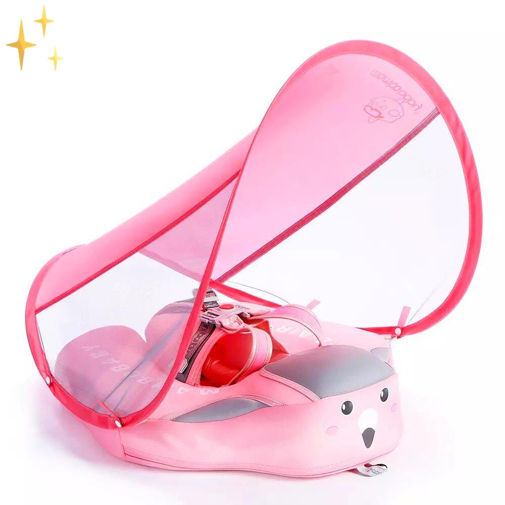 Mirabella Shopping 200002073 Rosa Flamingo PRO MamboBaby™ 100% sicherer BabyFloat™ | Lassen Sie Ihr Baby gefahrlos das Wasser genießen | Vorübergehend Inkl. GRATIS Sonnenschirm im Wert von €30,-.