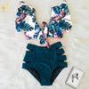 Mirabella Shopping 200004279 Mirabella™ Flora Bikini mit höher Taille Unterteil + Oberteil | Der schillerndste Bikini für den Sommer