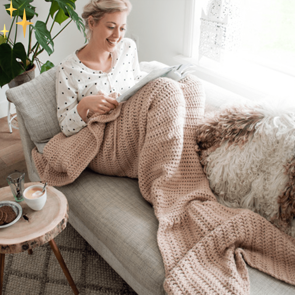 Mirabella Shopping Bruin MermaidLife™ Zeemeerminnen Staart Als Deken | Heerlijk Verwarmd En Gezellig Samen Genieten