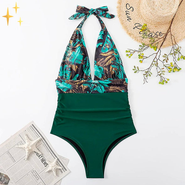 Mirabella Shopping DE 0 70% RABATT / Blumen & Grün - AUSVERKAUFT / S Mirabella™ Stephanie Badeanzug | Fühlen Sie sich zu 100 % wohl und sexy unter der Sonne, unabhängig von Ihrer Größe