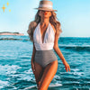Mirabella Shopping DE 0 70% RABATT / Weiß & Gestreift / S Mirabella™ Stephanie Badeanzug | Fühlen Sie sich zu 100 % wohl und sexy unter der Sonne, unabhängig von Ihrer Größe