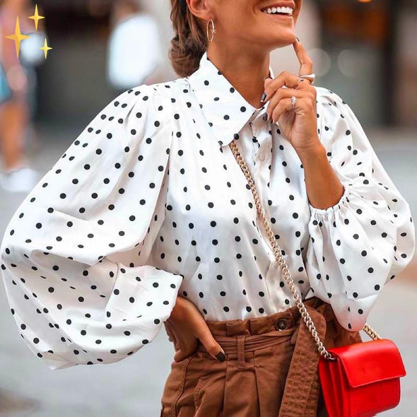 Mirabella Shopping DE 200000346 65% RABATT / Weiß / S Mirabella™ Jill Polkadot Blouse | Fühlen Sie sich stilvoll, originell und selbstbewusst