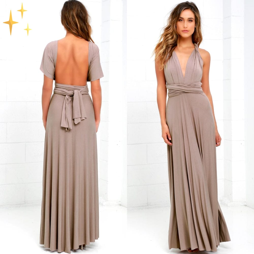 Mirabella Shopping DE 200000347 70% RABATT / Braun / S Mirabella™ Zoë Multiway Wrap Dress | Das perfekte Kleid für den Sommer, 50+ Möglichkeiten zum Tragen