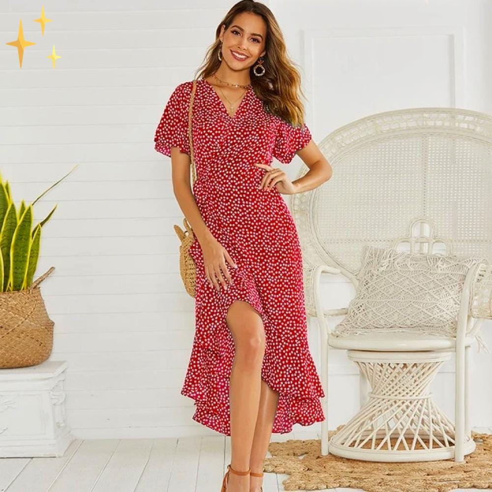 Mirabella Shopping DE 200000347 70% RABATT / Rot / S Mirabella™ Lauren Sommerkleid | Der Look der Sie sofort zum Strahlen bringt