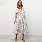 Mirabella Shopping DE 200000347 70% RABATT / Weiß / S Mirabella™ Butterfly Polka Dot Dress | Ein wunderschöner Look für diese Saison
