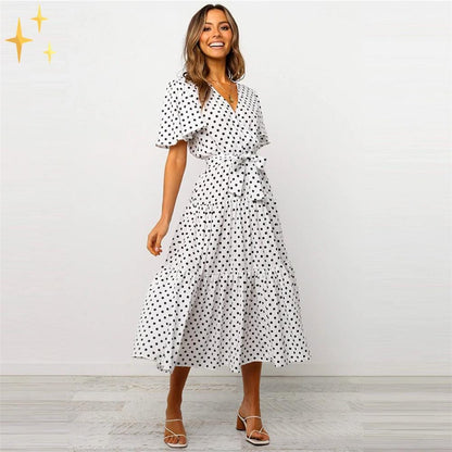 Mirabella Shopping DE 200000347 70% RABATT / Weiß / S Mirabella™ Butterfly Polka Dot Dress | Ein wunderschöner Look für diese Saison