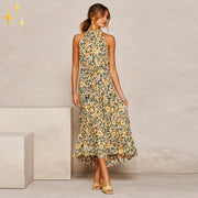 Mirabella Shopping DE 200000347 Gelbe Lilien - AUSVERKAUFT / S Mirabella™ Ella Halter Kleid | Fühlen Sie sich in der Sonne am besten und hübschesten