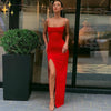 Mirabella Shopping DE 200000347 Rot / S Mirabella™ Jasmin Klassisches Kleid mit Seitenschlitz | Ein wunderschöner klassischer Abendlook