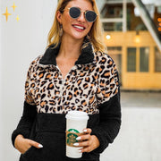 Mirabella Shopping DE 200000373 Schwarz - AUSVERKAUFT / S Mirabella™ Maud Leopard Fleece Sweater | Wunderbar warm und modisch durch den Winter