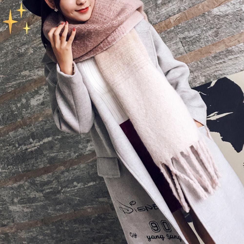 Mirabella Shopping DE 200000399 Zartes Rosa und Weiß - AUSVERKAUFT Mirabella™ Lorena Kaschmirschal XL | 100% Wärme und Geborgenheit