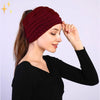 Mirabella Shopping DE 200000447 Bordeau Rot Mirabella™ Winter Ponytail Hat | Ihr Haar immer im Stil und wunderbar warm