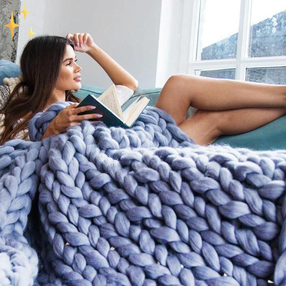 Mirabella Shopping DE 200001531 Weiches Blau 1000 grams WinterWarmWool™ DIY Knitting Set | Das kreativste Projekt für Zuhause
