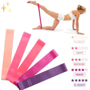 Mirabella Shopping DE 200001973 Kompletter Satz von 5 Reifen (3 GRATIS!) Powerful Pink™ Resistance Bands | Fit und gesund bleiben im Wohnzimmer