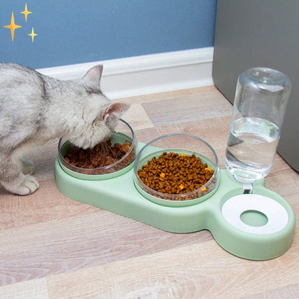 Mirabella Shopping DE 200003694 Grün PetPantry™ 3-in-1 Automatic Water & Feed Tray | Keine Chance, dass Ihr liebes Haustier dehydriert wird