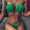 Mirabella Shopping DE 200004279 50% RABATT / Grün - AUSVERKAUFT / S Mirabella™ Shelly Strapless Shells Bikini | Heben Sie sich mit dem originellsten Bikini am Strand ab