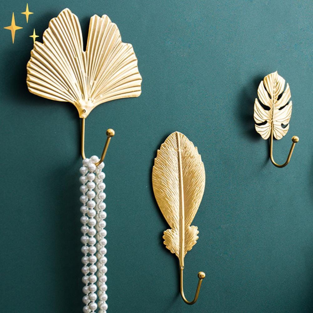 Mirabella Shopping DE 200377144 2 + 2 GRATIS (4 verschiedene wie auf dem Bild) HomeGoods™ Goldene Muscheln Wandaufhänger | Das schönste Wohnaccessoire | 2 + 2 GRATIS