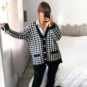 Mirabella Shopping DE 201236303 Mirabella™ Pascalle Houndstooth Cardigan | Schön warm und stilvoll, der perfekte Lagenlook
