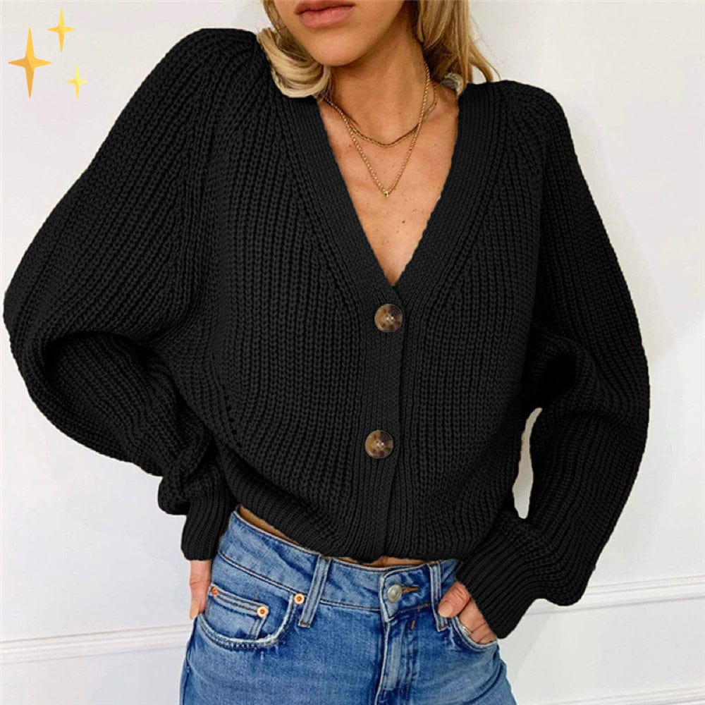 Mirabella Shopping DE 201236303 Schwarz - AUSVERKAUFT / S Mirabella™ Amber Supersoft Knitted Cardigan | Wunderbar weich und warm durch den Frühling